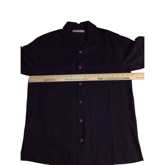 Tommy Bahama Shirt Mens Small Black Silk Caribbean Stud Poker Cards Pin Up Girls - Picture 9 of 12